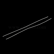 Rack Plating Copper French Wire, Gimp Wire, for DIY Accessories Jewelry Making, Silver, 200x1.6mm(X-KK-K247-01P)