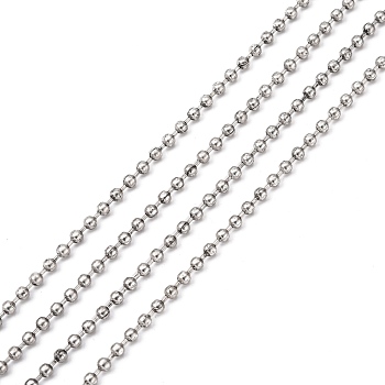 Iron Ball Chains, Beads Chain, Soldered, with Spool, Nickel Free, Antique Silver, 3.2mm, about 164.04 Feet(50m)/roll