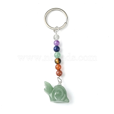 Snail Natural Gemstone Keychain(KEYC-F040-07)-2