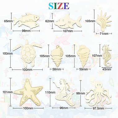 Unfinished Wooden Ocean Creature Cutouts(WOOD-CJC0010-02)-2