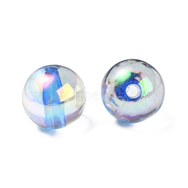 UV Plating Transparent Rainbow Iridescent Acrylic Beads(OACR-F004-01C)-3