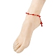 Bracelets de cheville tressés en fil de nylon réglable(AJEW-AN00313)-5