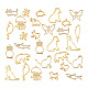 fashewelry 32pcs 16 styles pendentifs en alliage(FIND-FW0001-15)-2