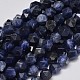 Faceted Natural Sodalite Beads Strands(G-K066-02-8mm)-1