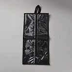 Dustproof Oxford Cloth Shoes Zipper Bags for Travel, Rectangle, Black, 40x20x0.15cm(ABAG-WH0045-94A)