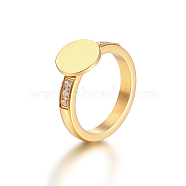 Elegant stainless steel round diamond ring suitable for daily wear for women.(LL7523-5)