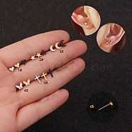 316L Surgical Stainless Steel Heart Cartilage Earrings, Stainless Steel Color, 6mm(WG4488A-08)