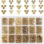 Tibetan Style Alloy Spacer Beads, Mixed Shapes, Antique Golden, 16.5x10.8x3cm(TIBEB-PH0004-21AG)