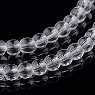 Round Glass Bead Strands, Clear, 3mm, Hole: 1mm, about 99pcs/strand, 11.8 inch(EGLA-J119-3mm-B01)