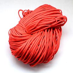 7 Inner Cores Polyester & Spandex Cord Ropes, Solid Color, for Rope Bracelets Making, Red, 4~5mm, about 109.36 yards(100m)/bundle, 420~500g/bundle(RCP-R006-185)