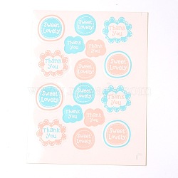 DIY Label Paster Picture Stickers, with Words, Colorful, 17.8x13.5cm, about 16pcs/sheet(AJEW-L053-06)