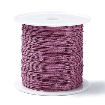 Nylon Chinese Knot Cord, Nylon Jewelry Cord for Jewelry Making, Old Rose, 0.4mm, about 28~30m/roll