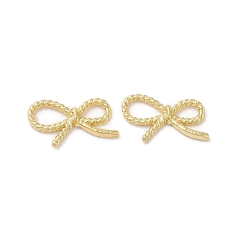 Rack Plating Alloy Linking Rings, Bowknot, Golden, 8.5x15x2mm