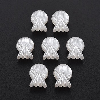 ABS Plastic Imitation Pearl Beads, Fish, Creamy White, 12x9x7mm, Hole: 1.5mm, about 1110pcs/500g