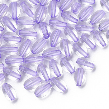 Transparent Acrylic Beads, Oval, Lilac, 9.5x6mm, Hole: 1.5mm, about 2000pcs/500g