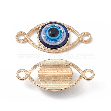 Light Gold Blue Eye Alloy+Resin Links