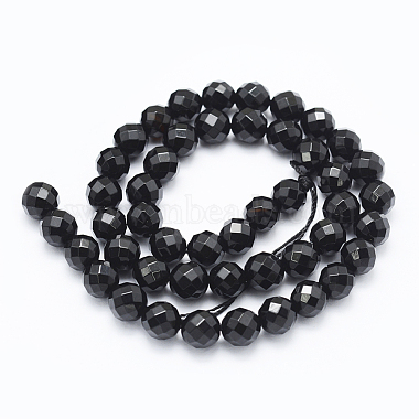 Natural Black Onyx Beads Strands(G-E469-07-4mm)-2