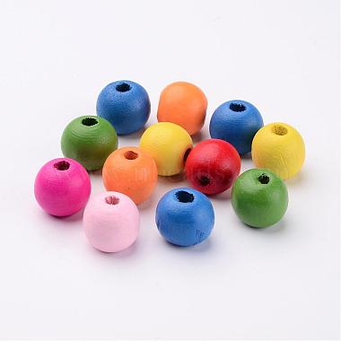 Dyed Natural Wood Beads(X-WOOD-R249-045)-2