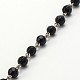 Main facettes rondes perles de verre colliers bracelets chaînes pour création de(X-AJEW-JB00084-02)-1