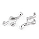 Rhodium Plated 925 Sterling Silver Micro Pave Clear Cubic Zirconia Musical Note Charms wit S925 Stamp(STER-T007-30P)-2