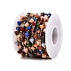 Handmade Brass & Glass Beaded Link Chains(CHC-Q021-01G)-2