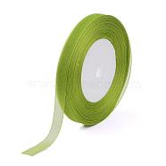 Organza Ribbon, Olive Drab, 3/8 inch(10mm), 50yards/roll(45.72m/roll), 10rolls/group, 500yards/group(457.2m/group)(RS10mmY-095)