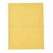 Imitation Leather Fabric, for Garment Accessories, Yellow, 21x16x0.05cm(X-DIY-D025-B02)