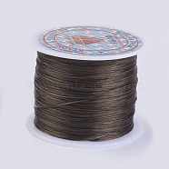 Flat Elastic Crystal String, Elastic Beading Thread, for Stretch Bracelet Making, Coffee, 0.5mm, about 49.21 yards(45m)/roll(X-EW-P002-0.5mm-A20)