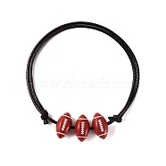 Black, show in picture 1Woven bracelet, Basketball, Football, and Rugby Beaded Bracelet(LJ3627-7)