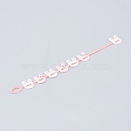 Embroidery Bracelets for Girls, Rabbit, Pink, 7-7/8 inch(20cm)(BJEW-H535-02)