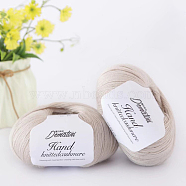 Wool Yarn for Sweater Hat, 4-Strands Wool Threads for Knitting Crochet Supplies, WhiteSmoke, about 656.17 Yards(600m)/Roll(YCOR-PW0001-002B)