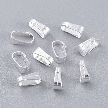 304 Stainless Steel Snap on Bails, Silver, 6x3x2.5mm, Inner diameter: 5x2mm