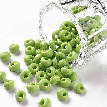 TOHO Short Magatama Beads, Japanese Seed Beads, (44) Opaque Sour Apple, 6x5.5x3.5mm, Hole: 2mm, about 450g/bag