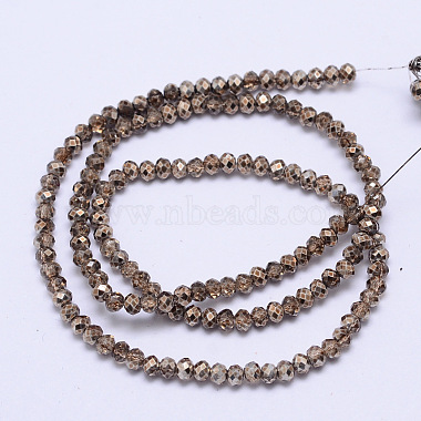 Perles à facettes en verre transparent peint rondelle(DGLA-J001-C14-4mm)-2