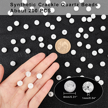 Brins de perles de quartz craquelé synthétiques Aricraft(G-AR0002-26)-2