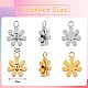 10Pcs 430 Stainless Steel Small Flower Pendants(JX236A)-2