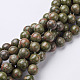 Natural Unakite Beads Strands(GSR12mmC043)-1