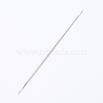 Iron Open Beading Needle, DIY Jewelry Tools, Platinum, 10~11x0.01cm(X-IFIN-P036-01A)