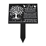 Acrylic Garden Stake, Ground Insert Decor, for Yard, Lawn, Garden Decoration, Rectangle with Memorial Words, Tree of Life, 275x190x4.5mm(AJEW-XCP0003-48)