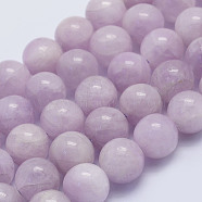 Natural Kunzite Beads Strands, Spodumene Beads, Round, Grade A-, 10mm, Hole: 1mm, about 39pcs/strand, 15.3 inch(39cm)(G-L478-13-10mm)