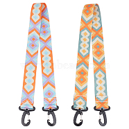 2Pcs 2 Colors Polyester Webbing Ski Boot Straps, Mixed Color, 835x38x4.5mm, 1pc/color(AJEW-AN0007-17)