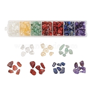7 Style Natural Mixed Gemstone Beads, Chip, 2.5~10x3~15x2~11.5mm, hole: 0.4~1mm, about 13g/style, 91g(G-YW0001-09)