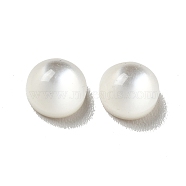 Resin Cabochons, Pearlized, Imitation Cat Eye, Half Round/Dome, Floral White, 5x3mm(X-CRES-D003-09)