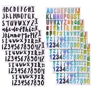 8 Sheets 2 Styles Vinyl Alphabet Self-Adhesive Waterproof Mail Box Stickers, Letter Decals for Indoor, Outdoor, Mailbox Decoration, Letter A~Z & Number 0~9 & Symbol Pattern, Mixed Color, 210~221x160~173x0.2mm, Stickers: 4~25x4~16mm, 4 sheets(DIY-GF0007-28)