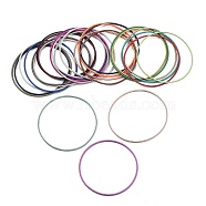 Iron Spring Chains Stretch Bracelets, Guitar String Coil Bracelets for Women Men, Mixed Color, 0.15cm, Inner Diameter: 2-3/8 inch(6cm)(BJEW-M057-01)