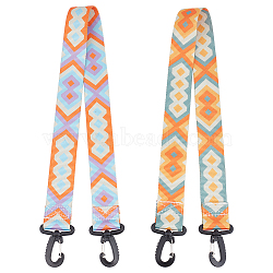 2Pcs 2 Colors Polyester Webbing Ski Boot Straps, Mixed Color, 835x38x4.5mm, 1pc/color(AJEW-AN0007-17)