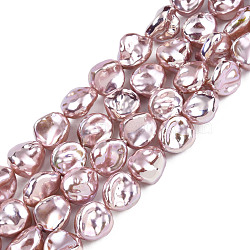 ABS Plastic Imitation Pearl Beads Strands, AB Color Plated, Carambola, Dark Salmon, 10.5~11x9.5x6~6.5mm, Hole: 0.7mm, about 36pcs/strand, 15.16 inch~15.75 inch(38.5~40cm)(KY-N015-15-A04)