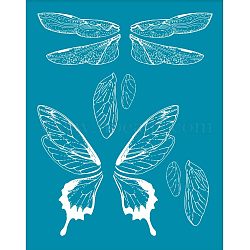 Silk Screen Printing Stencil, for Painting on Wood, DIY Decoration T-Shirt Fabric, Wing, 100x127mm(DIY-WH0341-214)