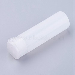 50ml Transparent PE Plastic Flip Top Cap Bottles, for Lotion Shampoo Cream, with PP Plastic Caps, Clear, 10.45x3cm, Capacity: about 50ml(MRMJ-WH0010-02-50ml)