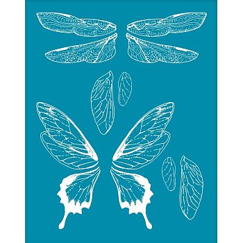 Silk Screen Printing Stencil, for Painting on Wood, DIY Decoration T-Shirt Fabric, Wing, 100x127mm